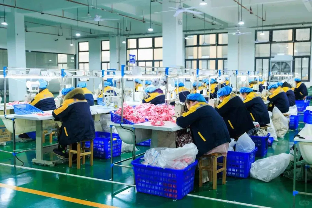 Plush toy factory production line